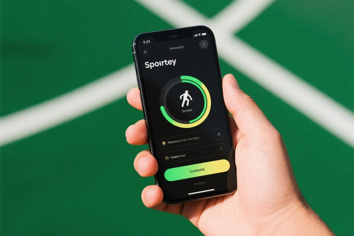 移动端体育APP界面示意图