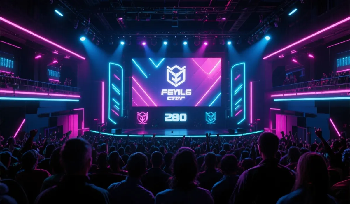 电竞赛场与观众场景图